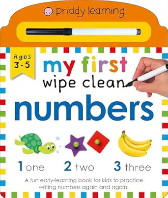 Priddy Learning: My First Wipe Clean Numbers بريدي التعليمية: أول أبجدية لي للمسح والتنظيف بريدي التعليمية: أول أبجدية لي للمسح والتنظيف