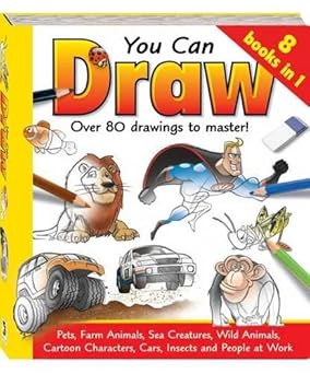 يمكنك رسم أكثر من 80 رسمة لإتقانها - 8 كتب في 1