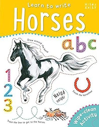 LEARN TO WRITE - HORSES - استعد للتمرين على أصدقاء الحيوانات