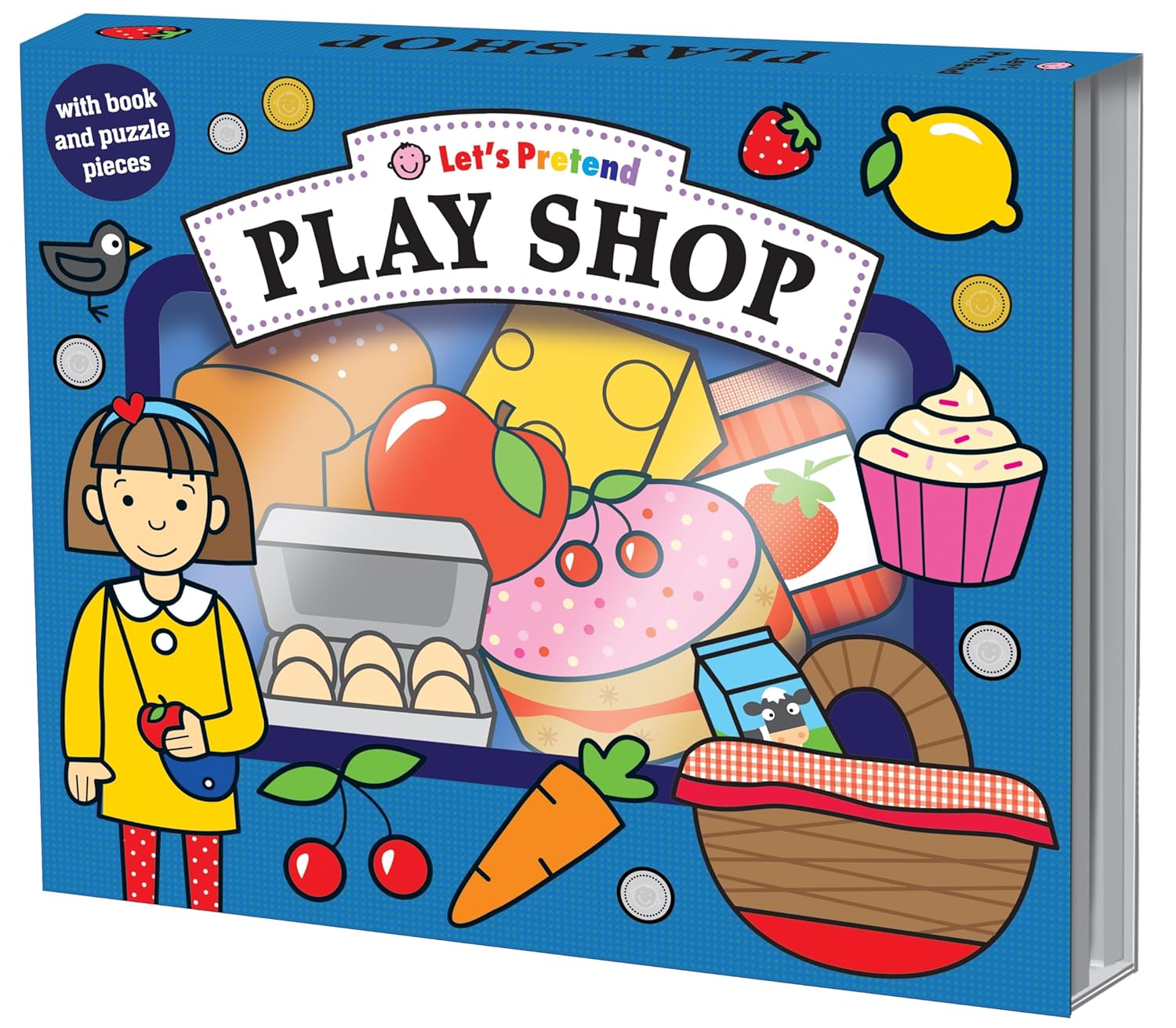 Priddy Books: Let's Pretend Sets -  Play Shop (Book and Puzzle) - كتب بريدي: مجموعات "هيا نتظاهر" - متجر الألعاب (كتاب وتركيب صور)