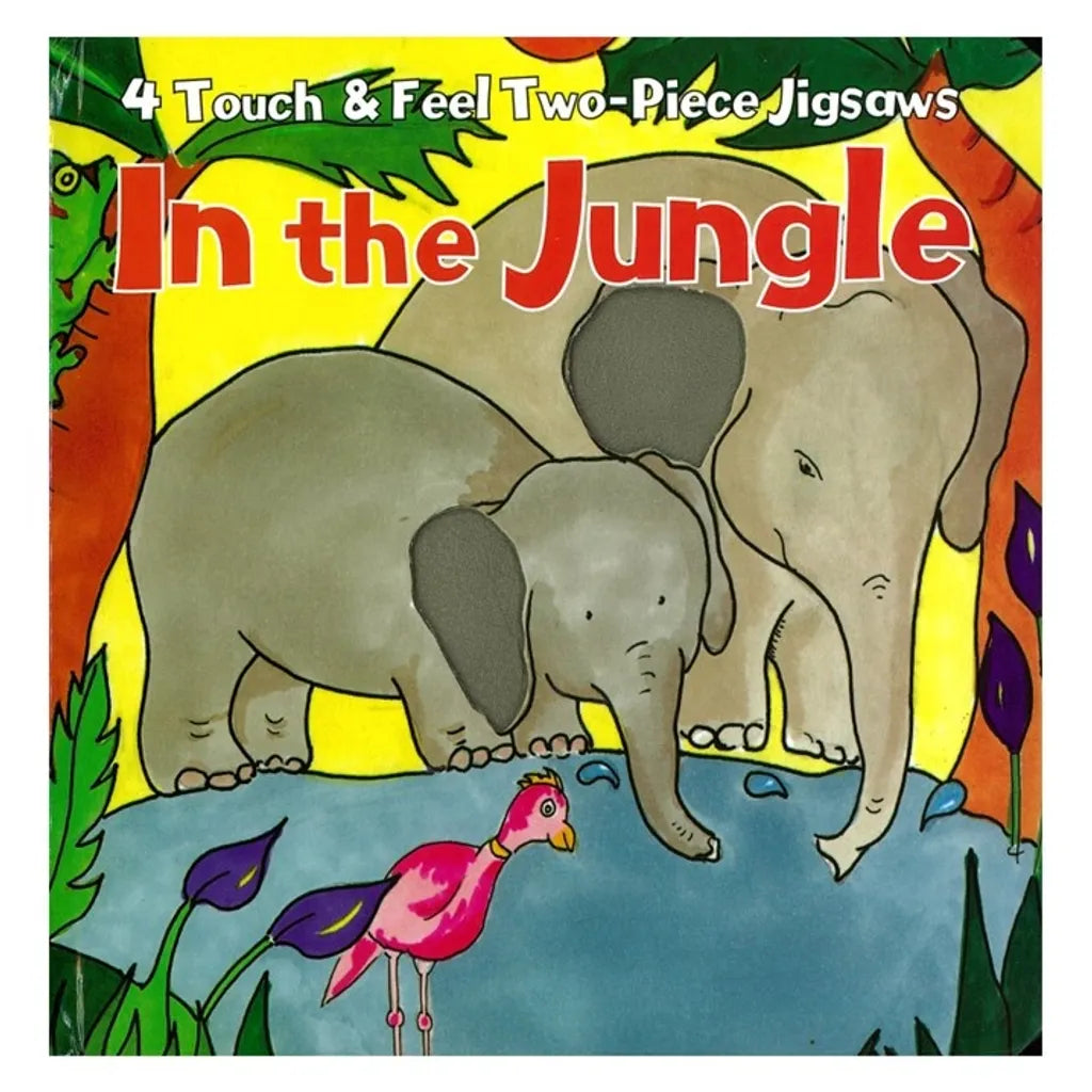 In the Jungle: Touch And Feel Jigsaws Book - في الغابة: كتاب أحجيات لمس وحس