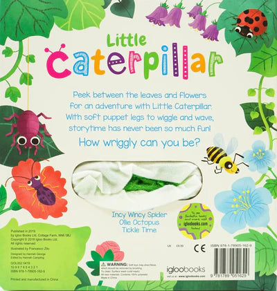 Little Caterpillar With Fluffy, Wiggly Legs - Hand Puppet - Spectrawide Bookstore