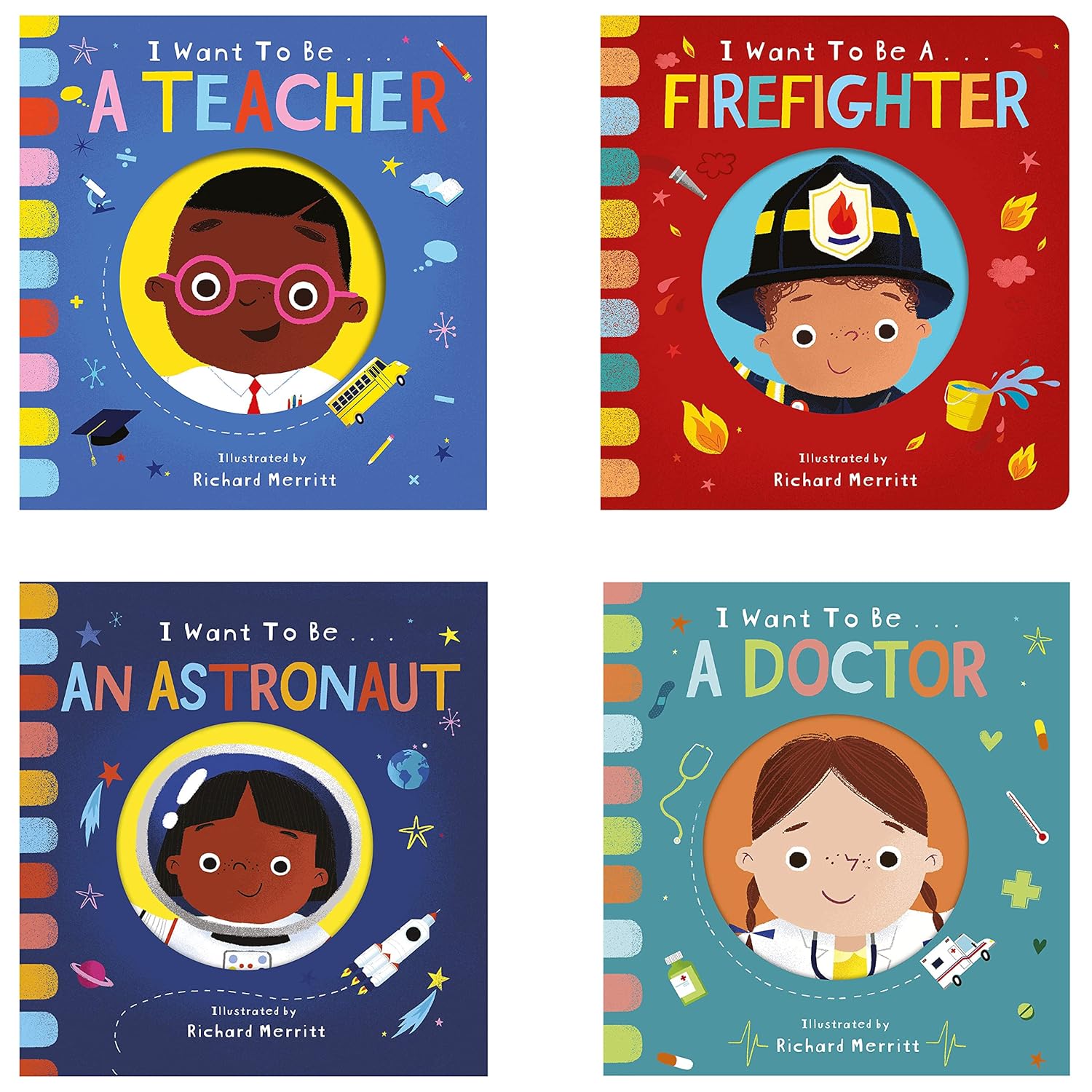 I WANT TO BE A.. 4 Books Collection Set - أريد أن أصبح.. مجموعة من 4 كتب