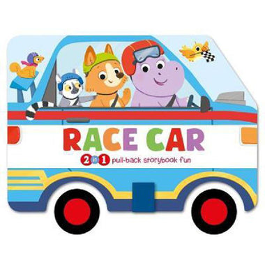Race Car: 2 in 1 Pull-Back Storybook Fun - سيارة سباق: متعة كتاب قصص 2 في 1 بالدفع والسحب