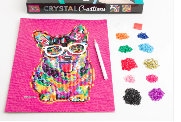 Crystal Creations: Corgi in Glasses