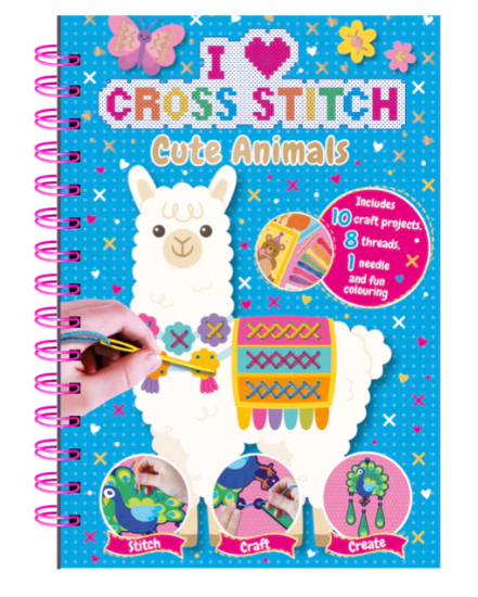 I Love Cross Stitch Book - Cute Animals - التطريز المتقاطع - المهارات والتقنيات و150 مشروعًا عمليًا