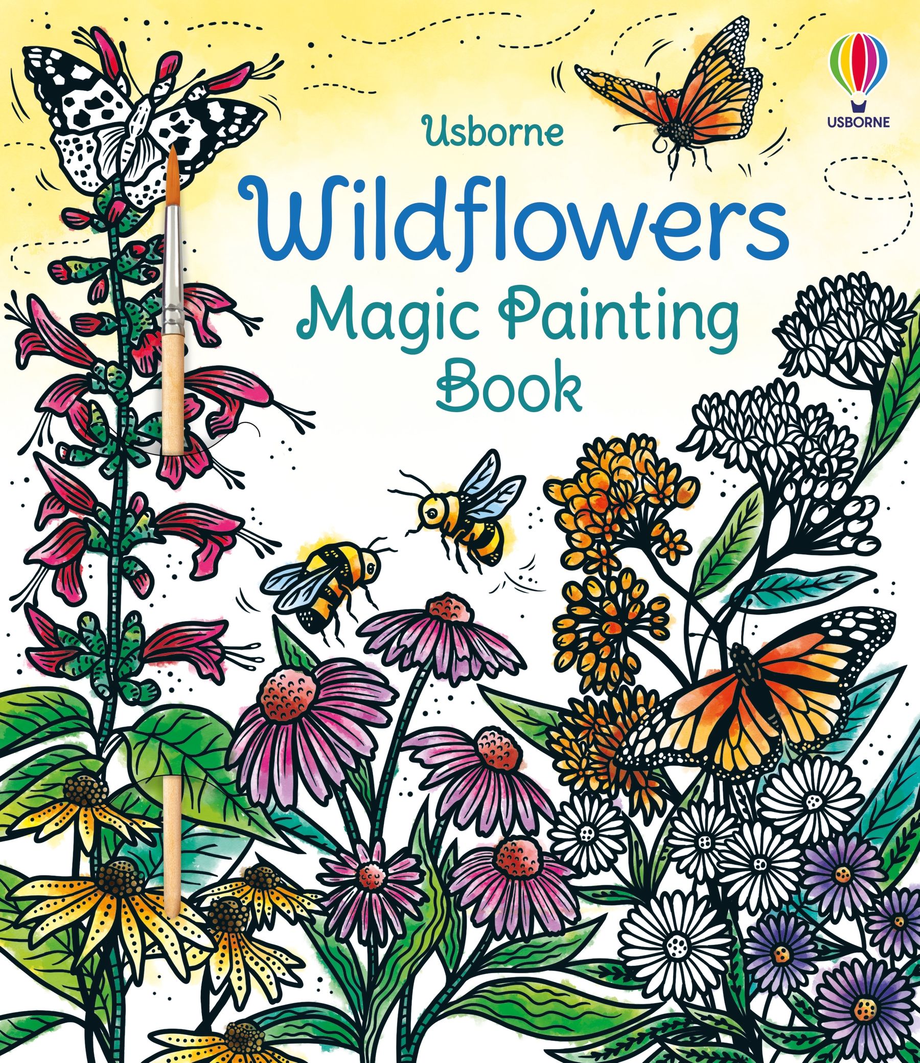 USBORNE - كتاب التلوين السحري: الزهور البرية