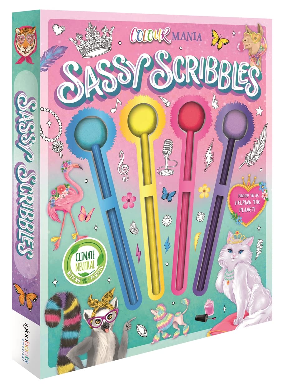 Sassy Scribbles  - With Pom-pom Pencils! - قرطاسية أنيقة - مع أقلام بوم بوم!