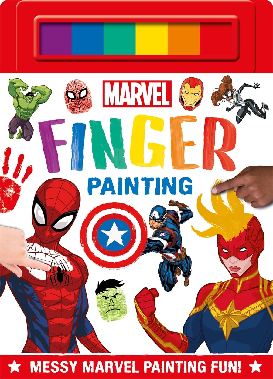 Marvel Finger Painting with 6 Paints - رسم مارفل بالأصابع بـ 6 ألوان