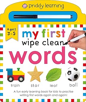 Priddy Learning: My First Wipe Clean Words - بريدي للتعلم: أول كلماتي التي تُمسح وتنظف