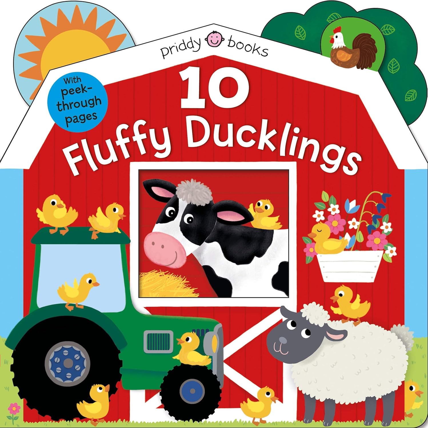 Priddy Books: 10 Fluffy Ducklings - Peek Through Pages - كتب بريدي: 10 بطات رقيقة - تصفح الصفحات