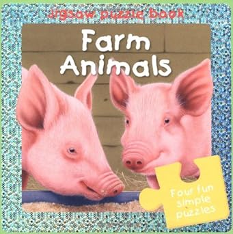 Jigsaw Puzzle Book - Farm Animals - كتاب أحاجي الصور المقطوعة - حيوانات المزرعة