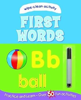 Wipe Clean: First Words (Sticker and Activity Book) - أول مرة أتعلم أرقامي الكبيرة