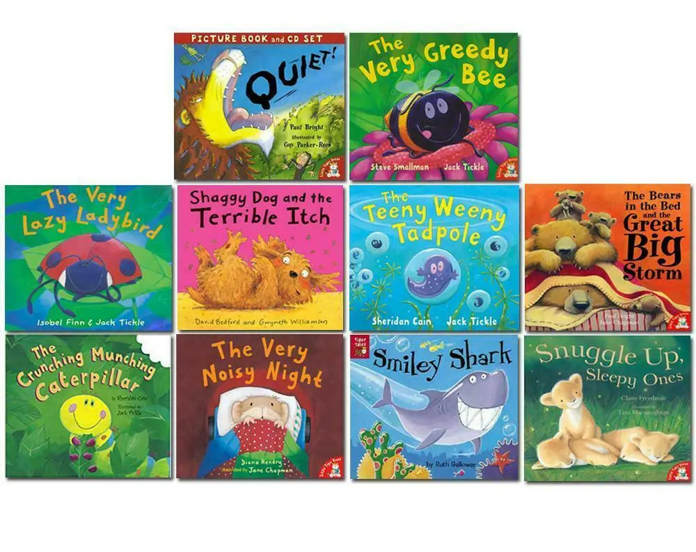 مجموعة Crunching Munching Caterpillar وقصص أخرى - 10 كتب وأقراص مضغوطة