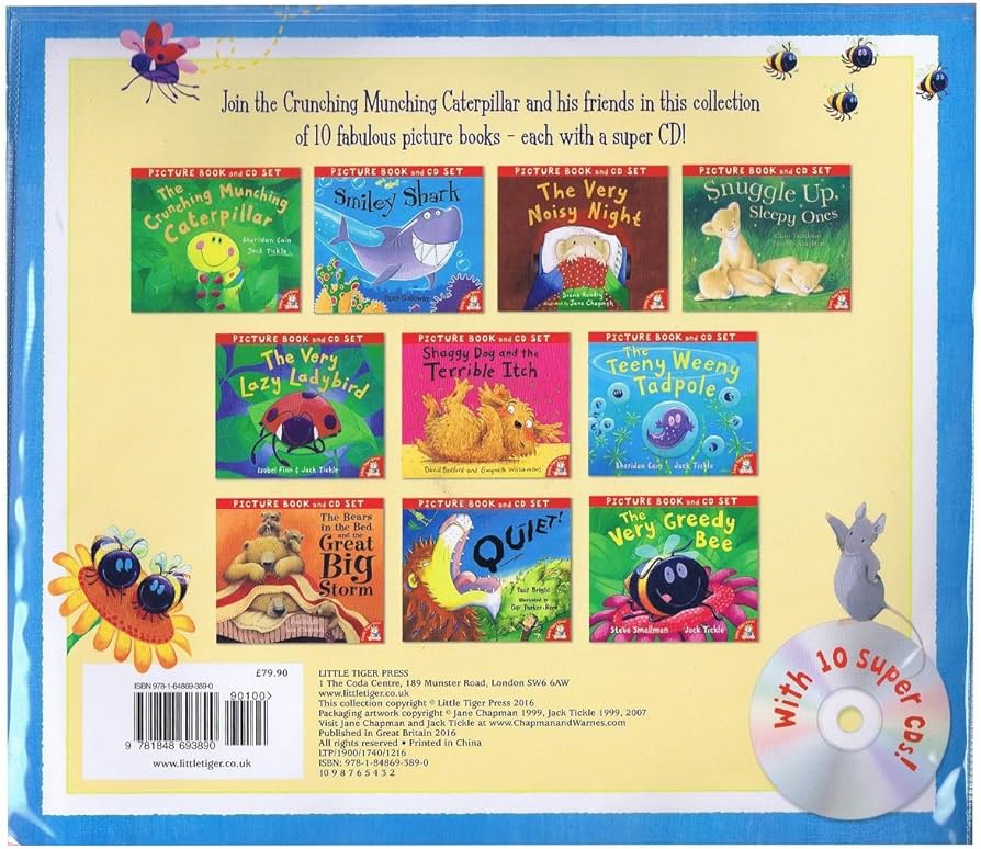مجموعة Crunching Munching Caterpillar وقصص أخرى - 10 كتب وأقراص مضغوطة