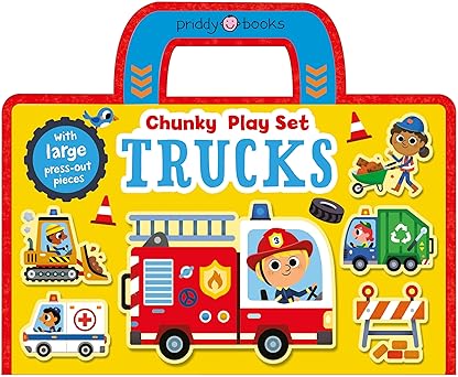 Priddy Books: Trucks - Chunky Play Set - كتب بريدي: الشاحنات - مجموعة لعب سميكة