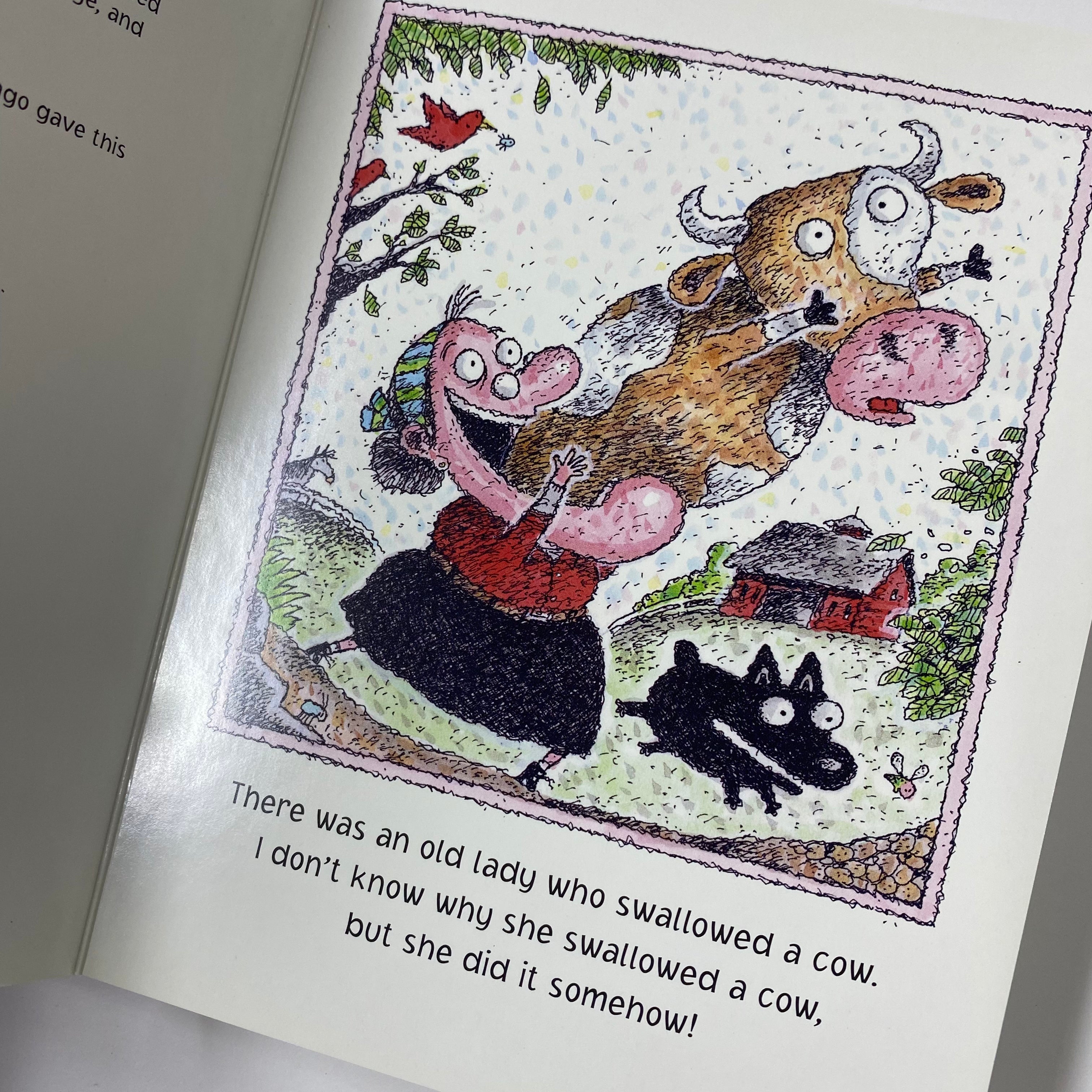 There Was an Old Lady Who Swallowed a Cow! (A Board Book)