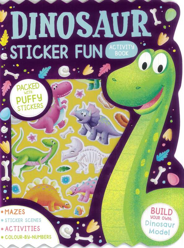 Dinosaur Sticker Fun - Funtastic Activity Book - متعة ملصقات الديناصورات - كتاب أنشطة رائع