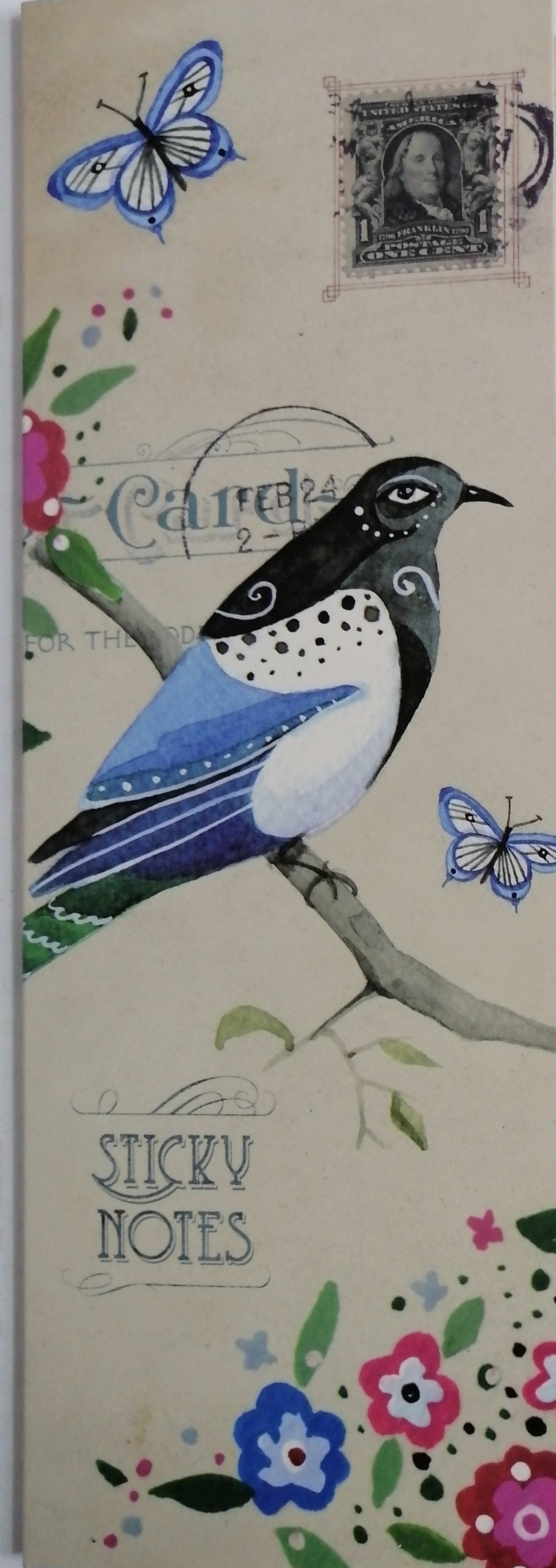 Eclectic Pretty Birds Sticky Notes - ملاحظات لاصقة من الطيور الجميلة الانتقائية