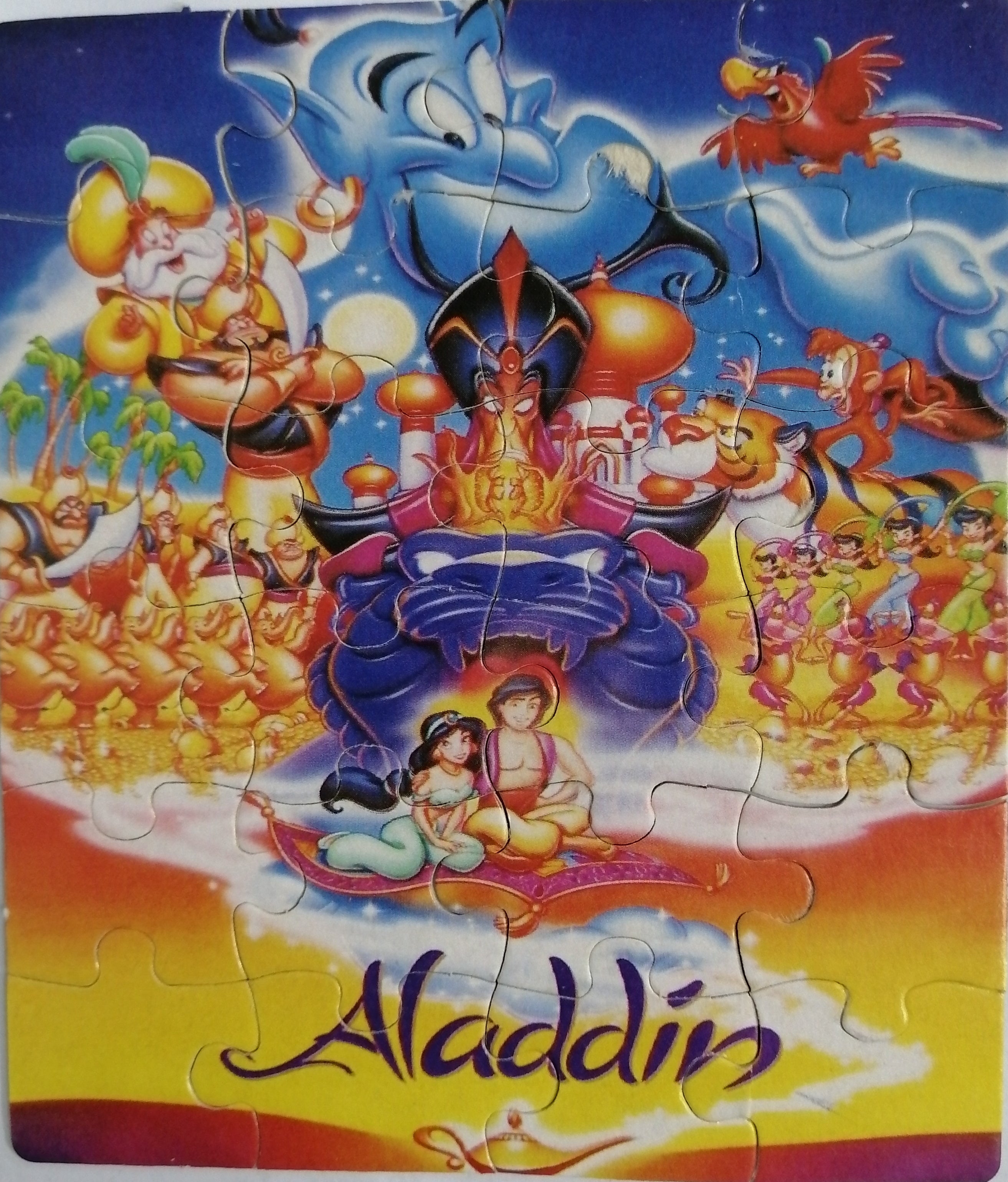 Lovely Time - Mini Colouring Book Bear and Aladdin Puzzle