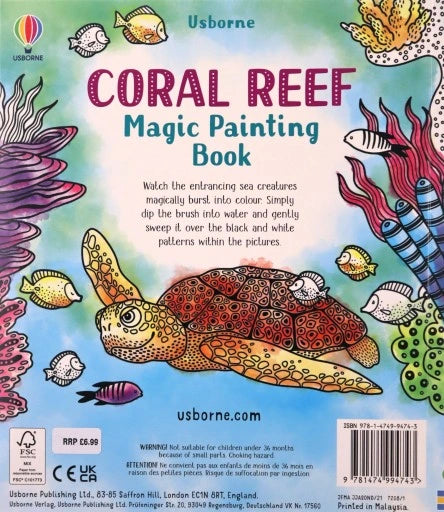 USBORNE - كتاب التلوين السحري الشعاب المرجانية