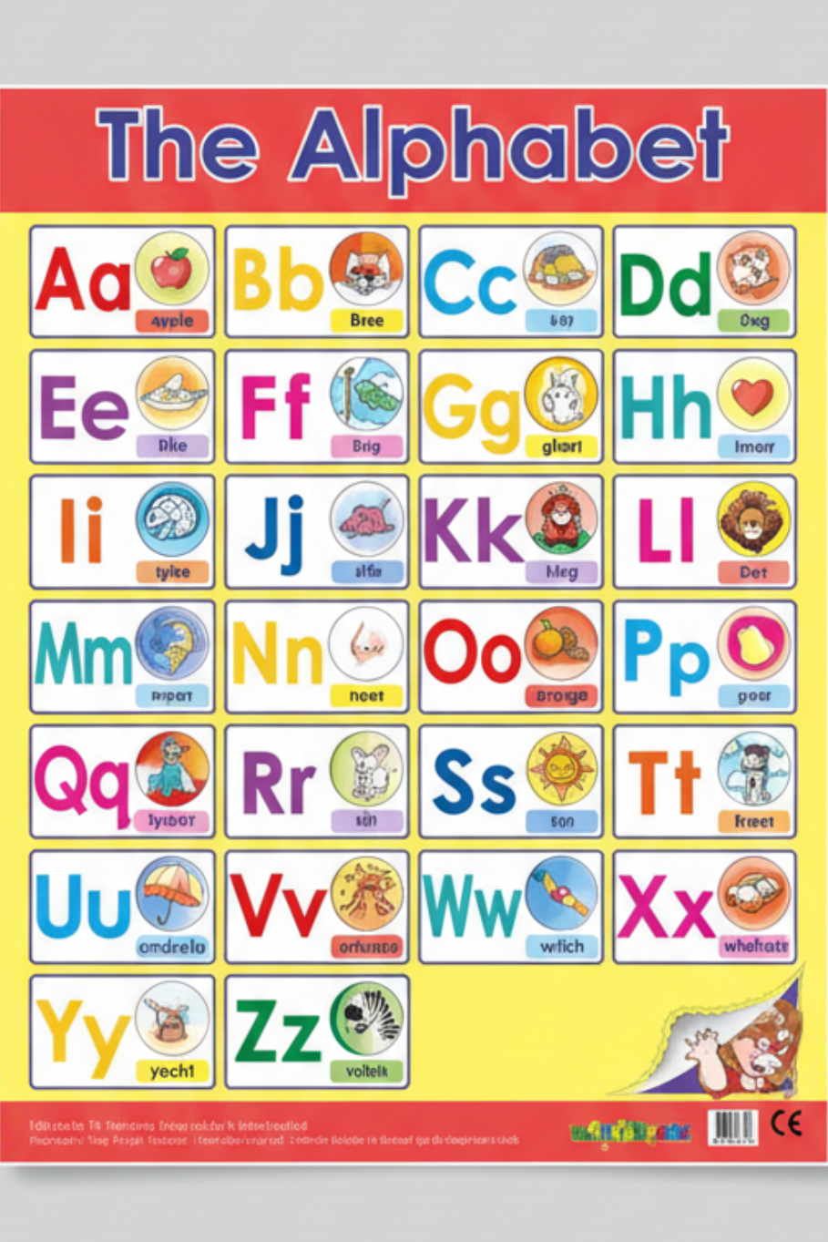 Chart E158 - The Alphabet - الخريطة E158 - الأبجدية