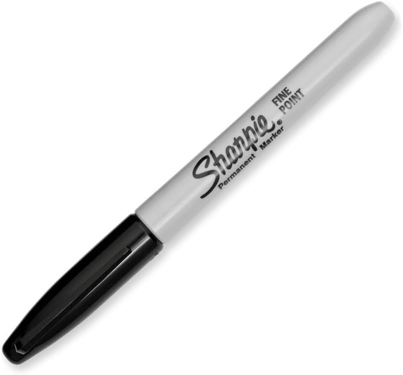 Sharpie - Fine Point Permanent Marker - Black - قلم شاربي - تحديد دائم برأس رفيع - أسود