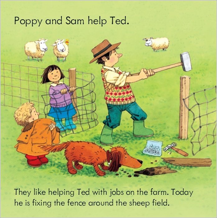 Usborne Farmyard Tales-Barn on Fire. حكايات مزرعة أوسبورن - الحظيرة على النار