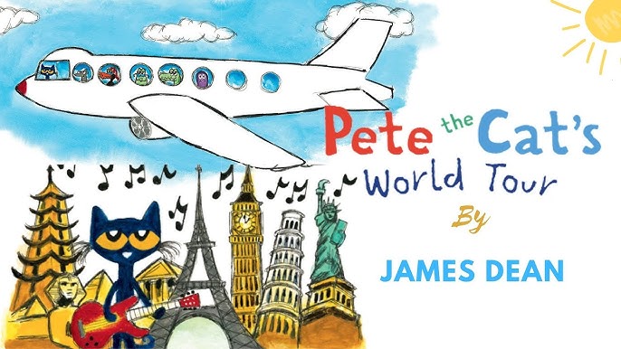 Pete the Cat - Pete the Cat's World Tour (Includes Over 30 Stickers!) - بيت القطة وموسيقى البلوز وقت النوم