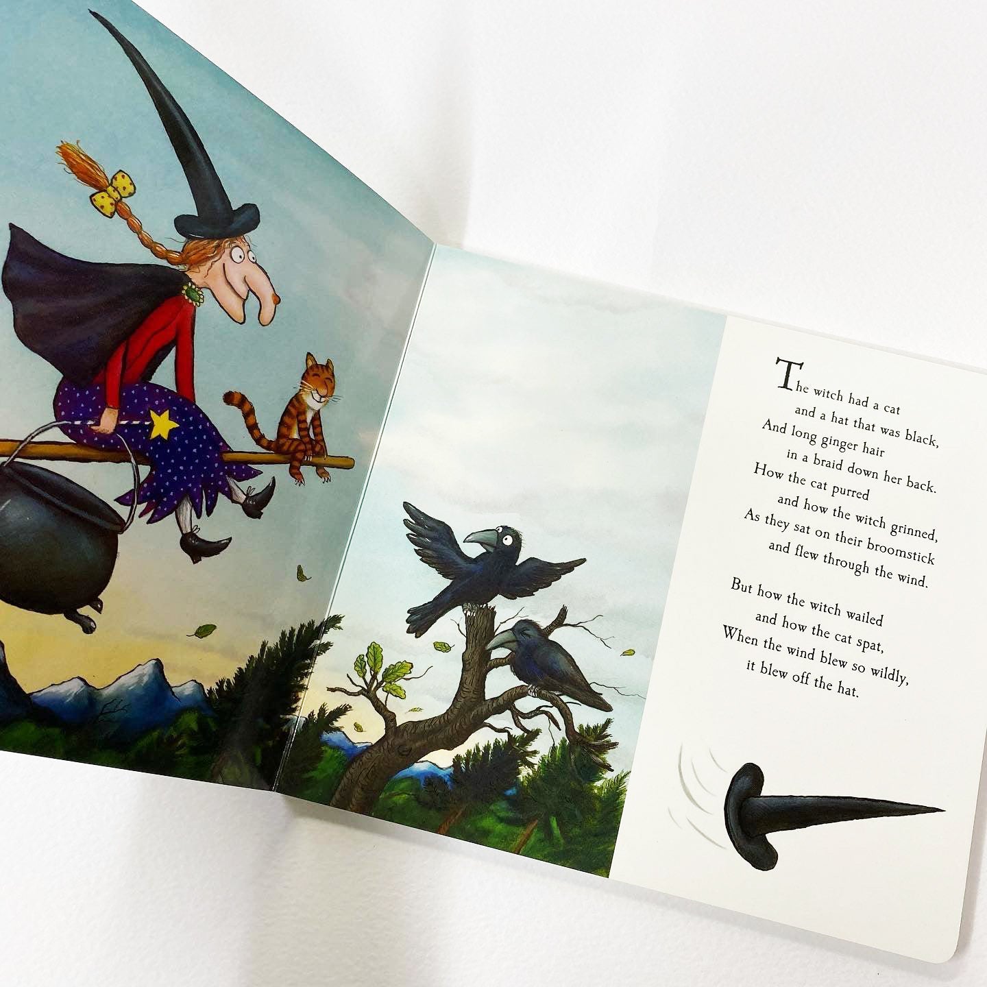 Julia Donaldson - Room On The Broom - Small Board Book - جوليا دونالدسون - غرفة على المكنسة - كتاب صغير الحجم