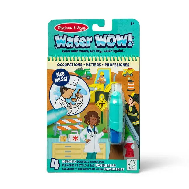 Melissa & Doug - Water Wow! On The Go  Reusable Water-Reveal Activity Pad - Occupations