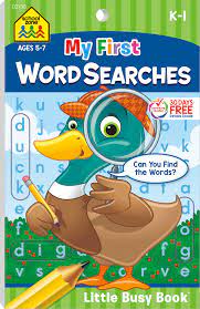 School Zone: My First Word Searches - Little Busy Book Grade K-1 - School Zone: My First Word Searches - Little Busy Book للصفوف K-1