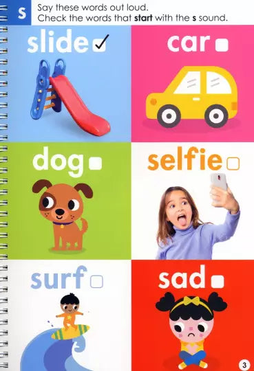 Scholastic Early Learners - Prekindergarten My First Phonics  (Wipe-Clean Workbook) - المتعلمون المدرسيون الأوائل - صوتيات ما قبل الروضة الأولى (مصنف التنظيف بالمسح)