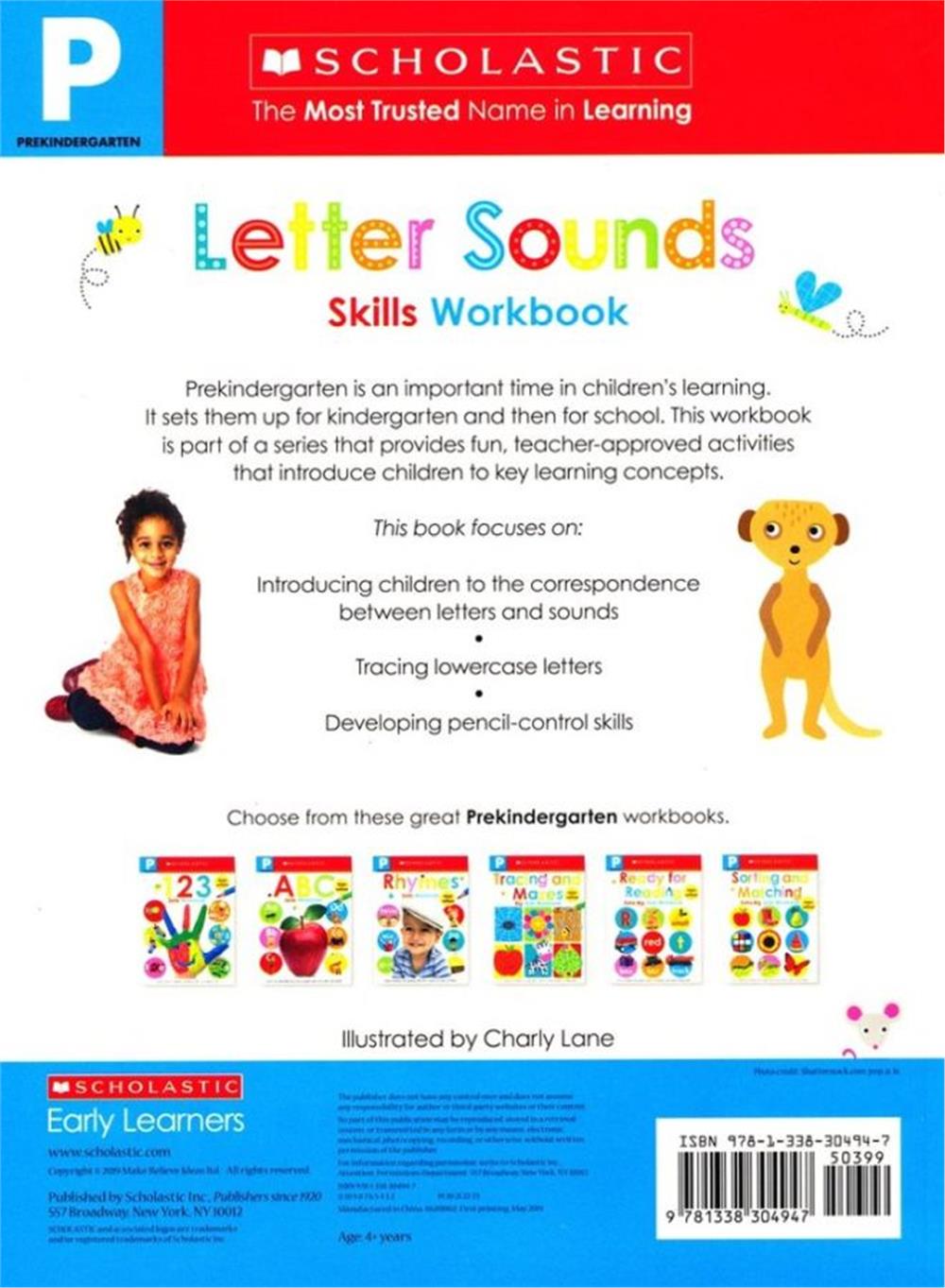 Skills Workbook Letter Sounds - Pre-kindergarten