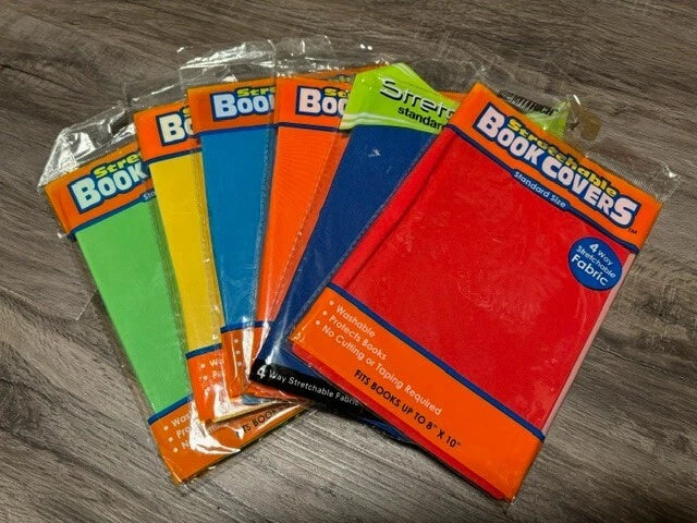 Stretchable Book Covers Standard Size - Red - أغلفة كتب قابلة للتمدد بالحجم القياسي - أحمر