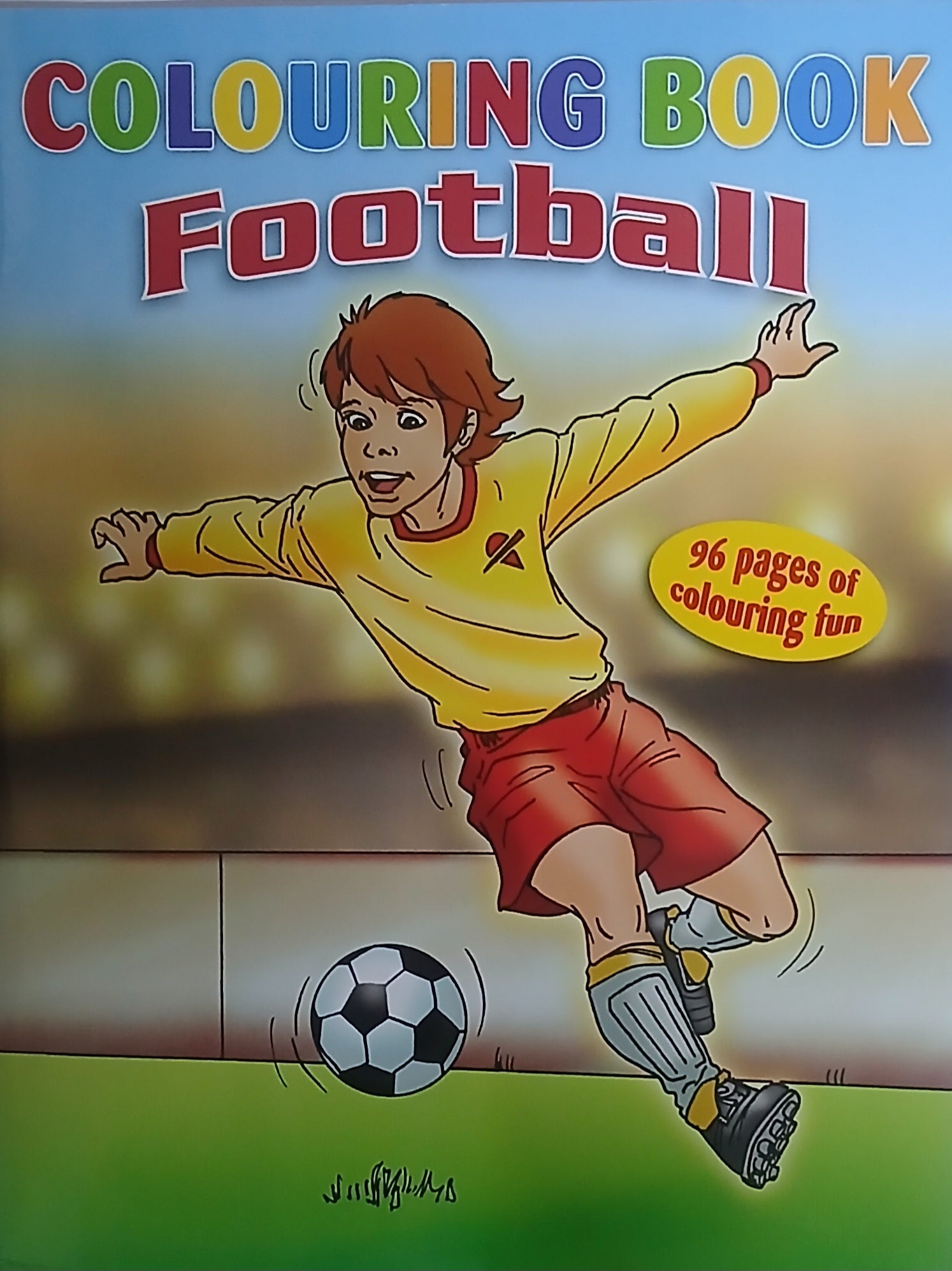 Colouring Book Football - 96 Pages of Colouring Fun - كتاب تلوين كرة القدم - 96 صفحة من متعة التلوين