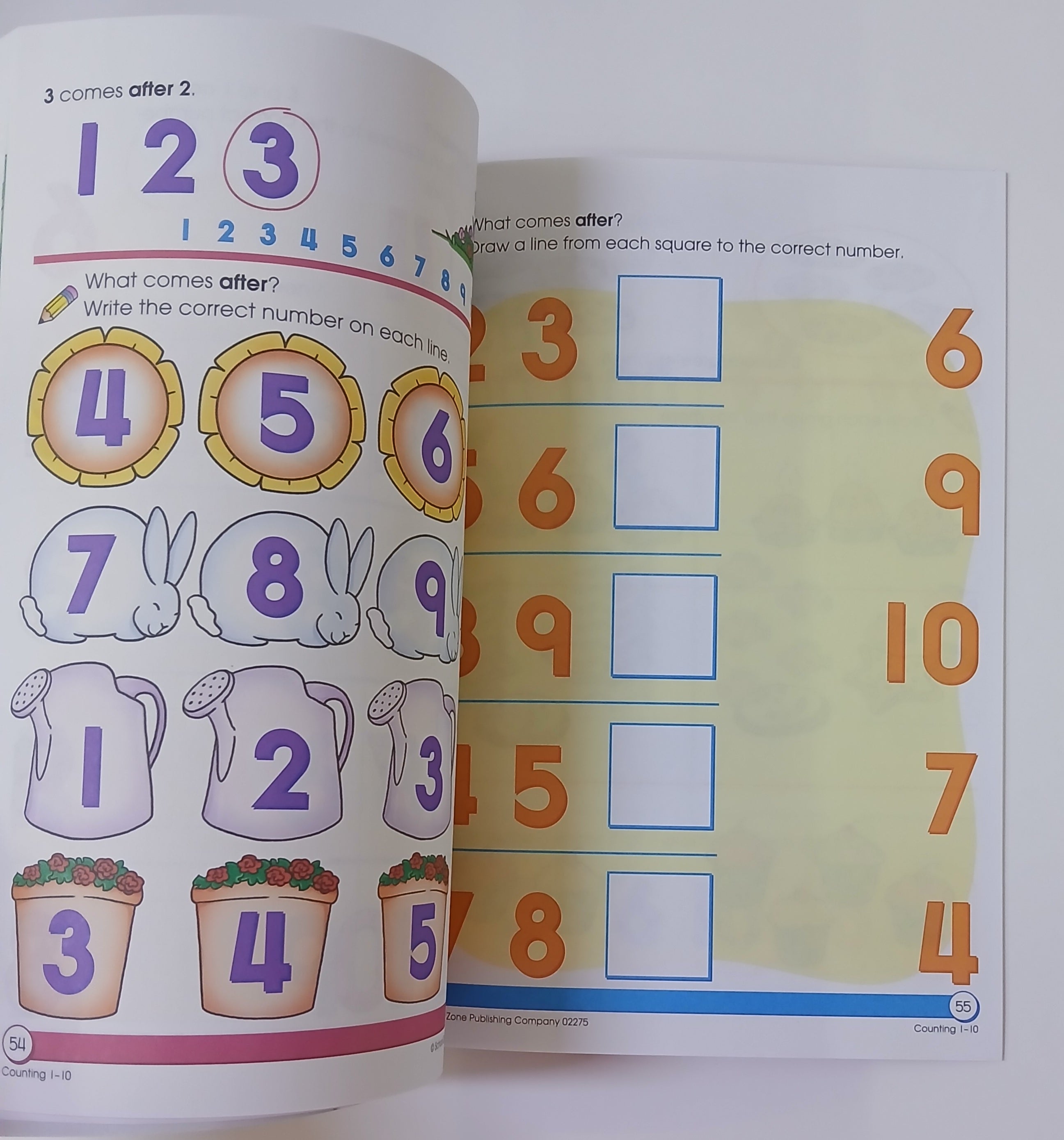 منطقة المدرسة أ استعد! عد الكتب 1-10 الأعمار 3-5
