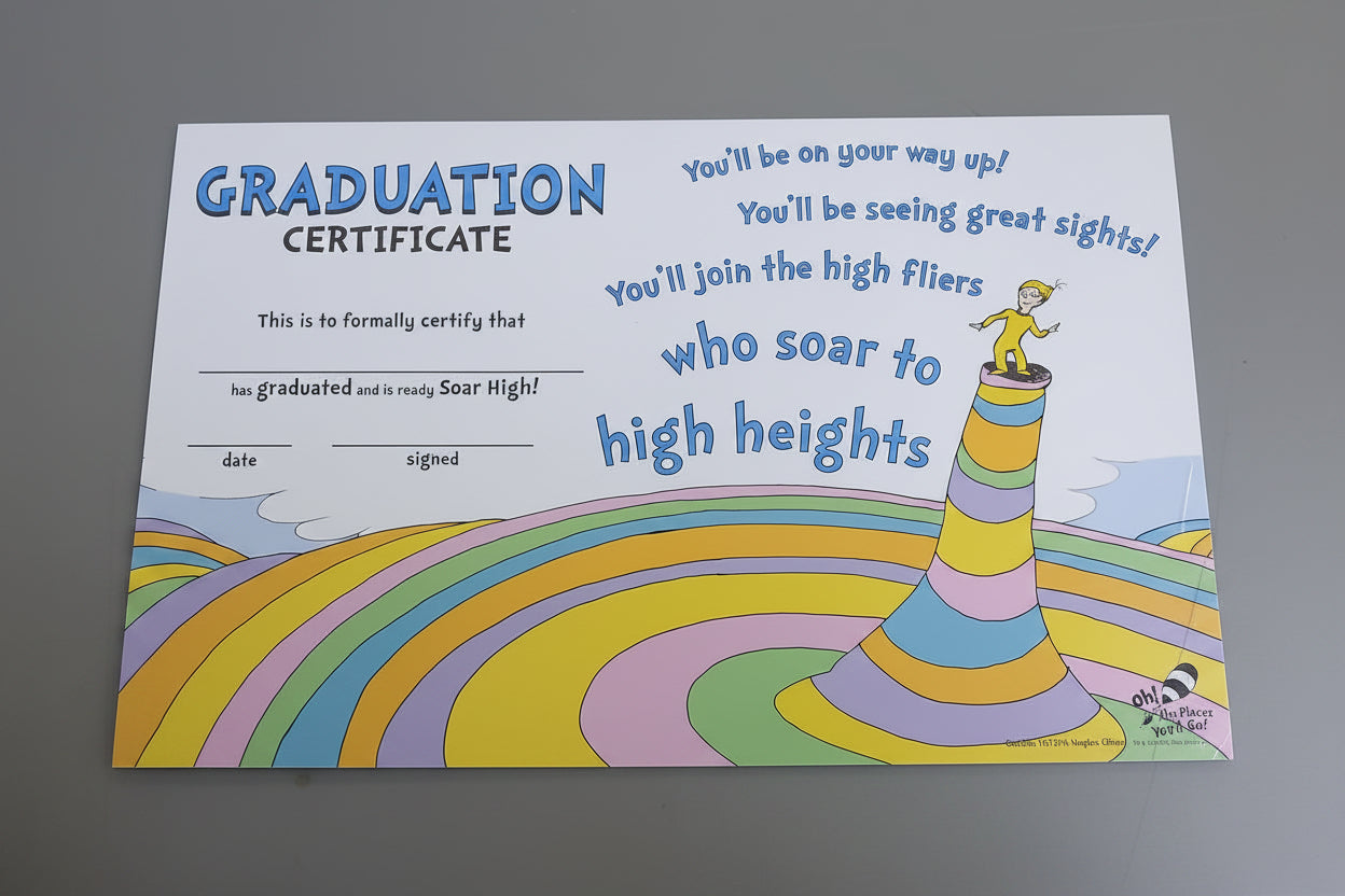 Dr. Seuss Oh, the Places You’ll Go!: Graduation Certificate Keepsake