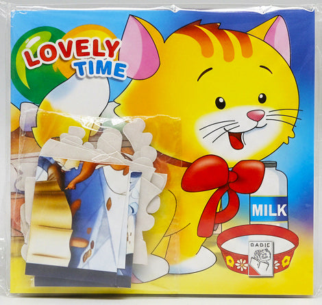 Lovely Time - Mini Colouring Book And Puzzle وقت جميل - كتاب تلوين صغير للدب وألغاز علاء الدين
