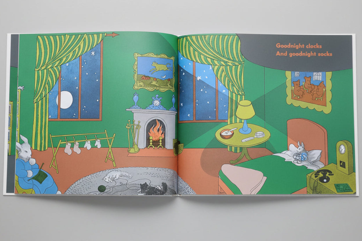 Goodnight Moon -(Picture Book) - ليلة سعيدة أيها القمر -(كتاب مصور)
