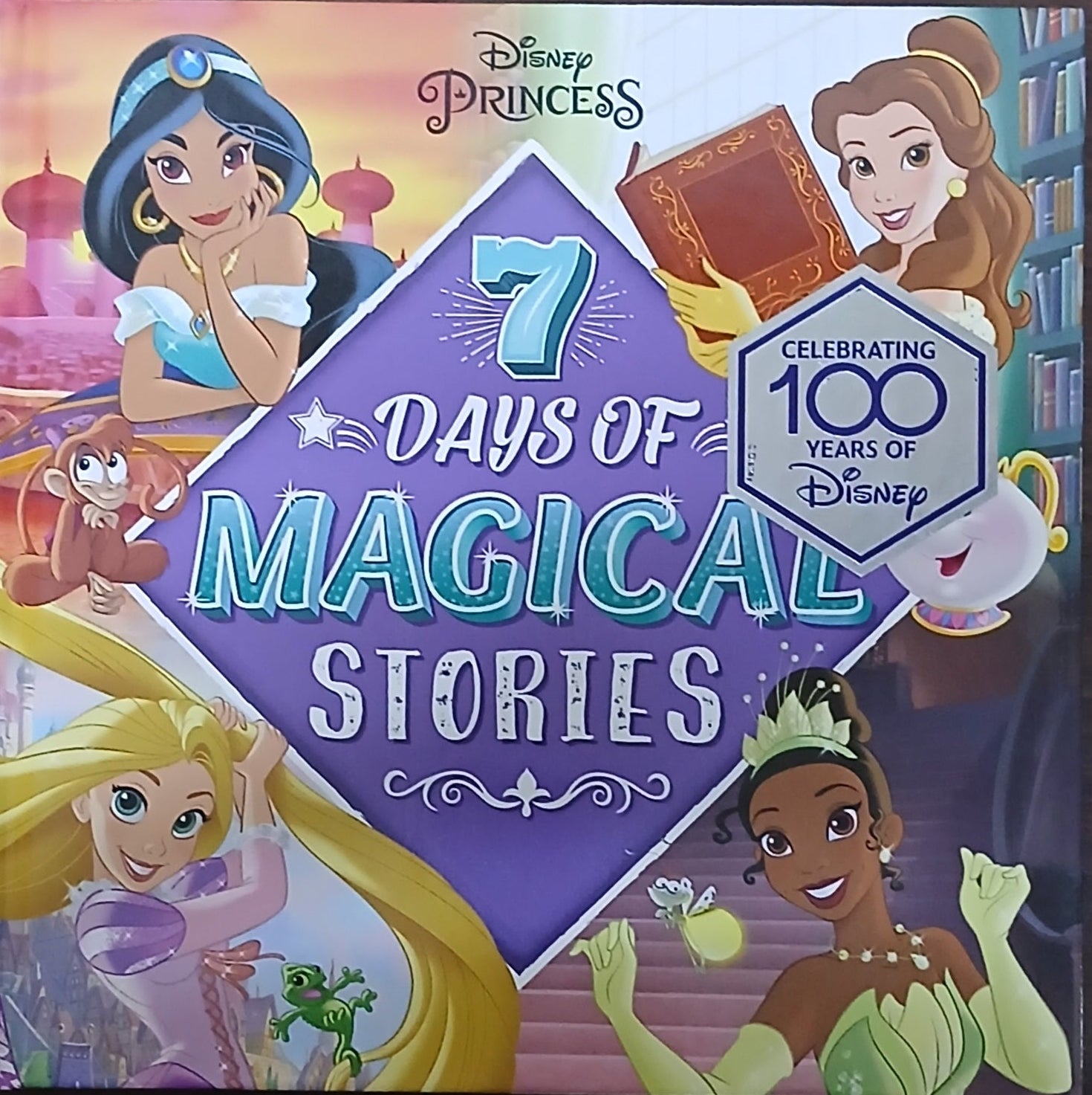 Disney Princess 100th Years: 7 Days of Magical Stories - Collection of Illustrated Tales (New Collection) - أميرات ديزني - مجموعة القصص المصورة