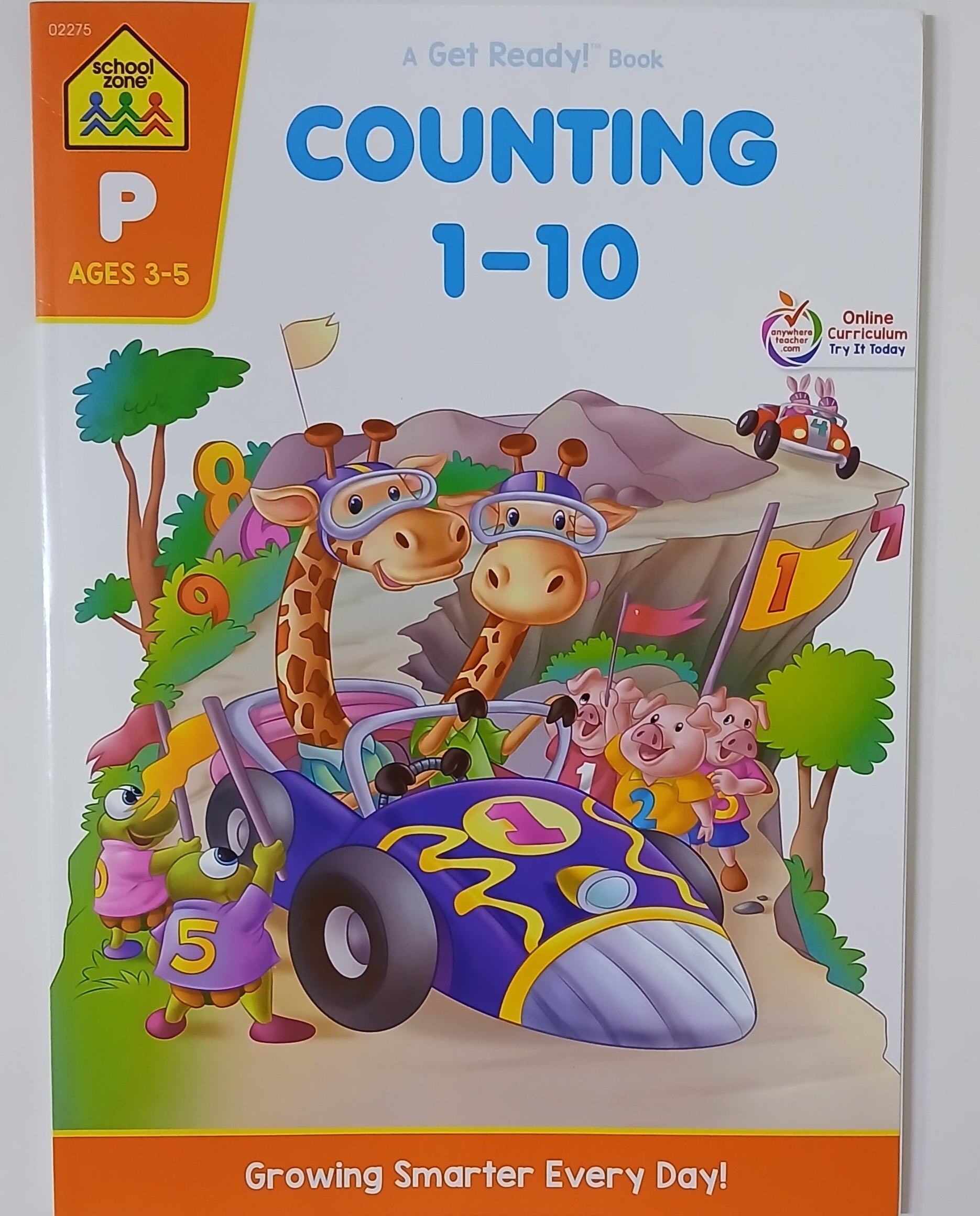 منطقة المدرسة أ استعد! عد الكتب 1-10 الأعمار 3-5