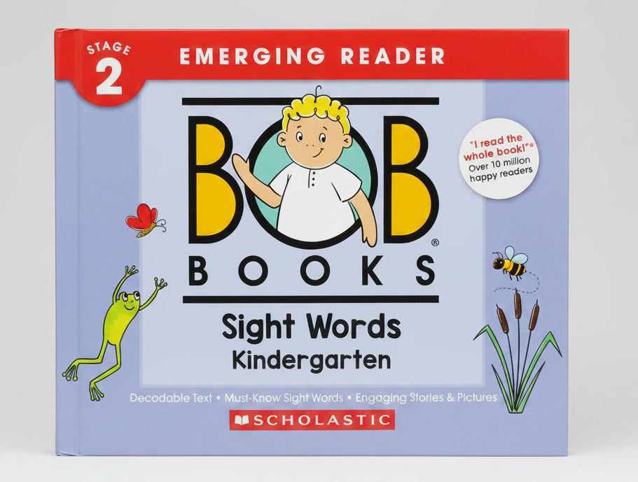 Bob Books - Stage 2 Emerging Readers -  Sight Words - Kindergarten (HB Bind-Up Phonics) - كتب بوب - المرحلة الثانية من القراء الناشئين - كلمات البصر - رياض الأطفال (مجموعة الصناديق)