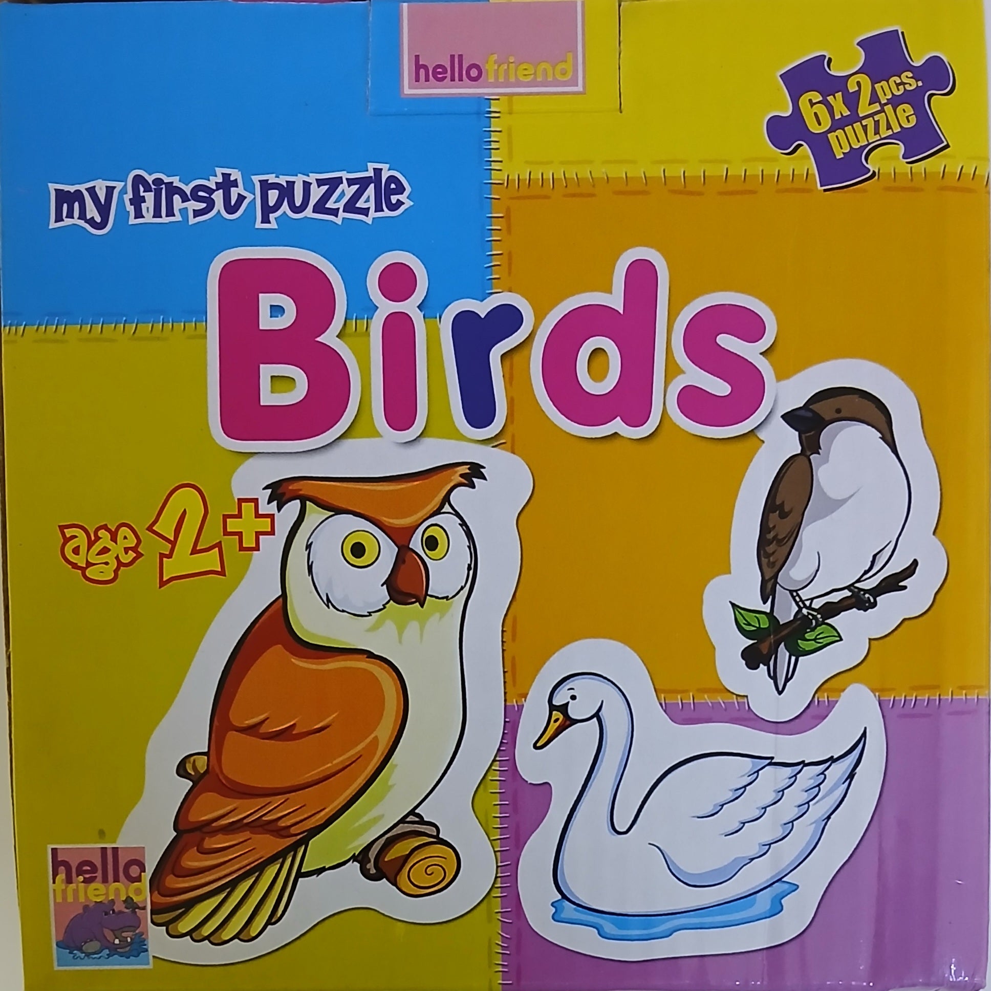 Hello Friend: My First Puzzle - Birds (6x2pcs Puzzle) - مرحباً يا صديقي: أول أحجية لي - طيور (أحجية 6 × قطعتين)
