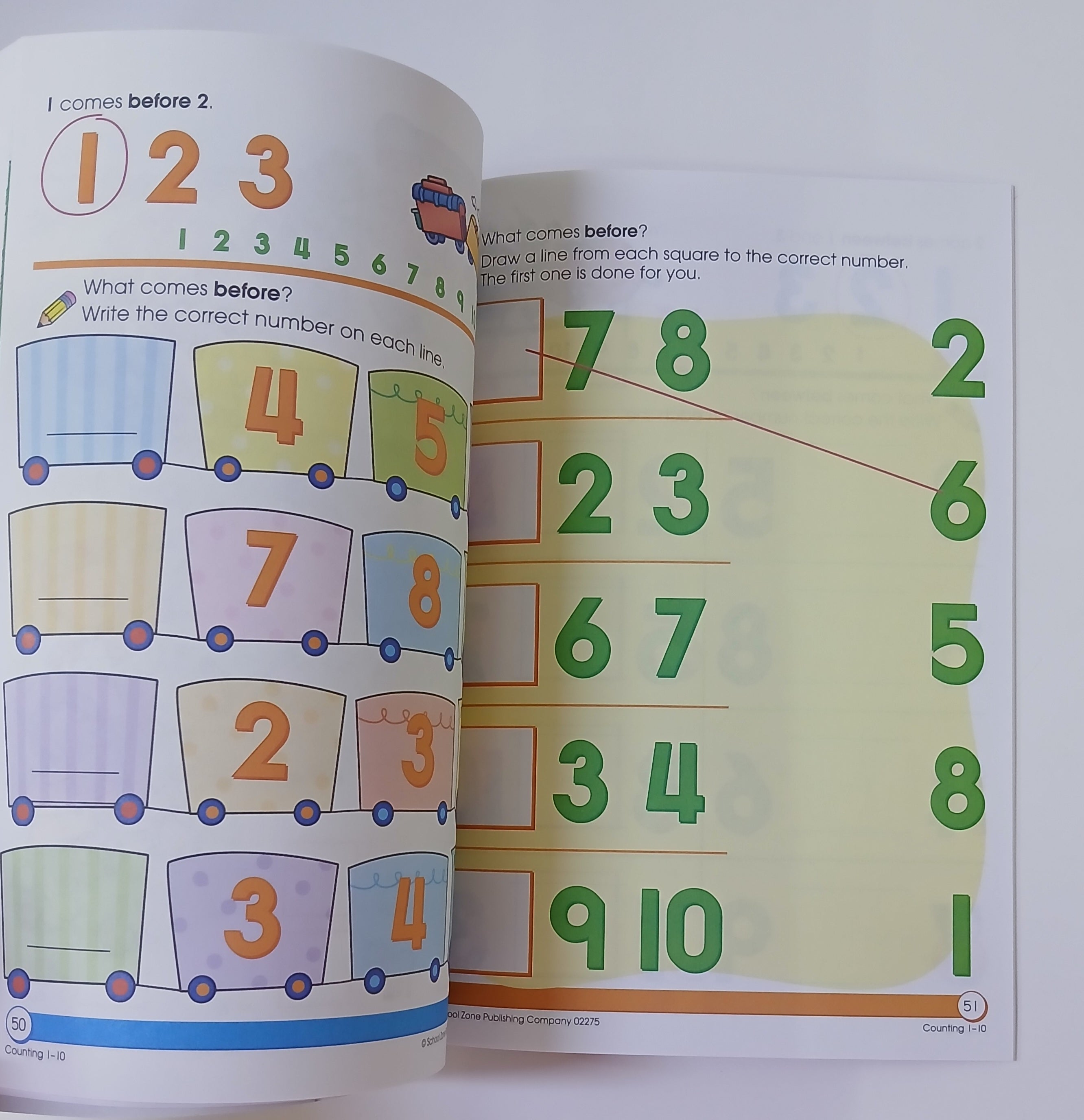 منطقة المدرسة أ استعد! عد الكتب 1-10 الأعمار 3-5