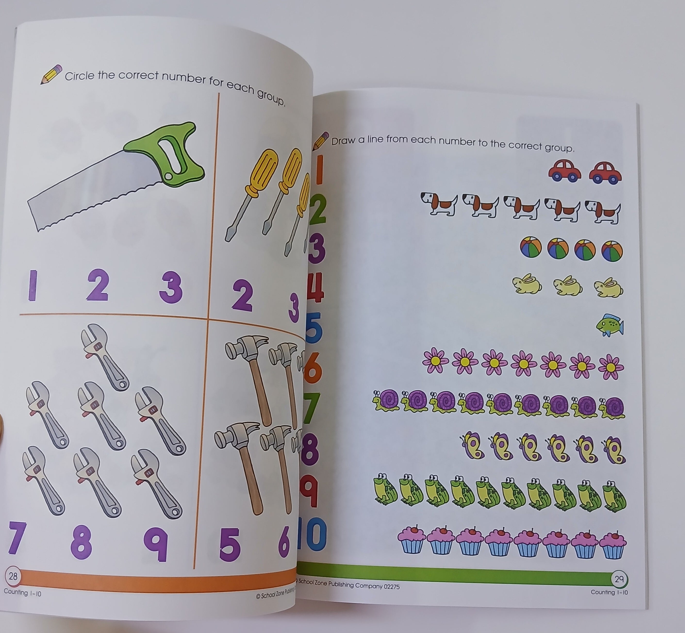 منطقة المدرسة أ استعد! عد الكتب 1-10 الأعمار 3-5