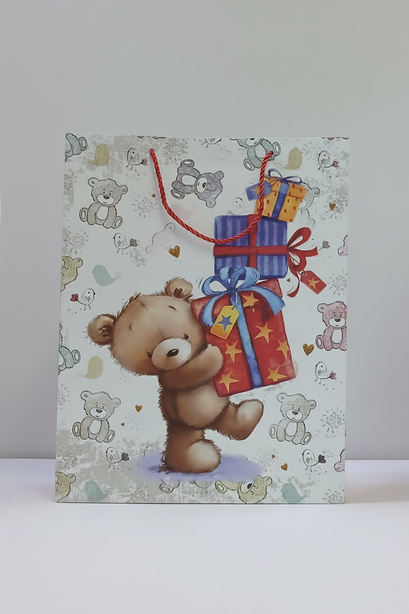 Gift Bag Bear: Red - Large Size