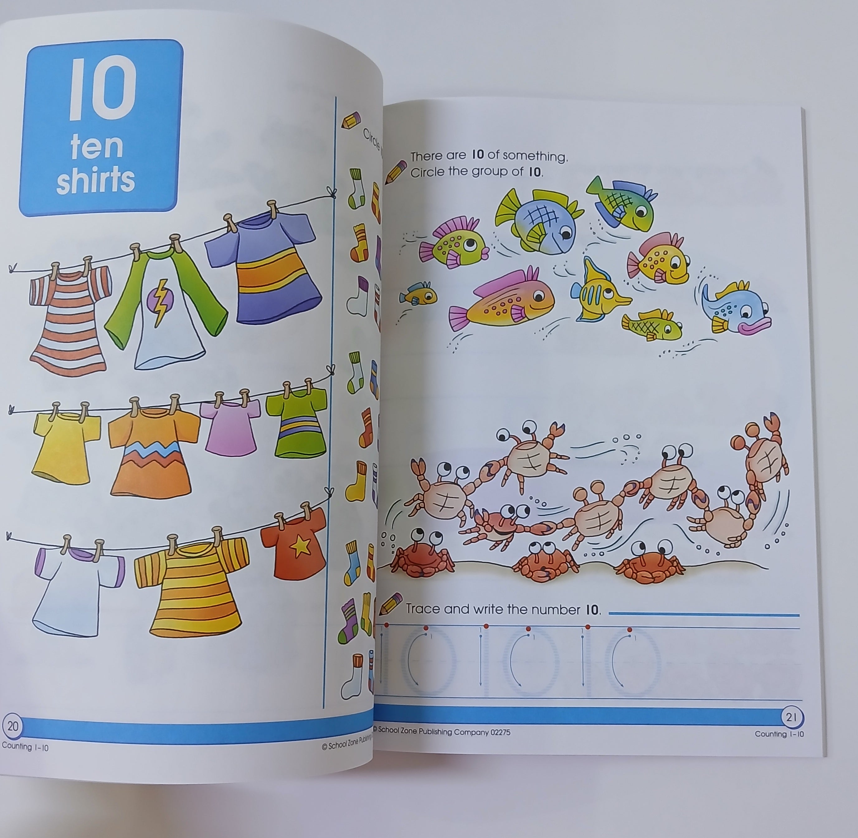 منطقة المدرسة أ استعد! عد الكتب 1-10 الأعمار 3-5