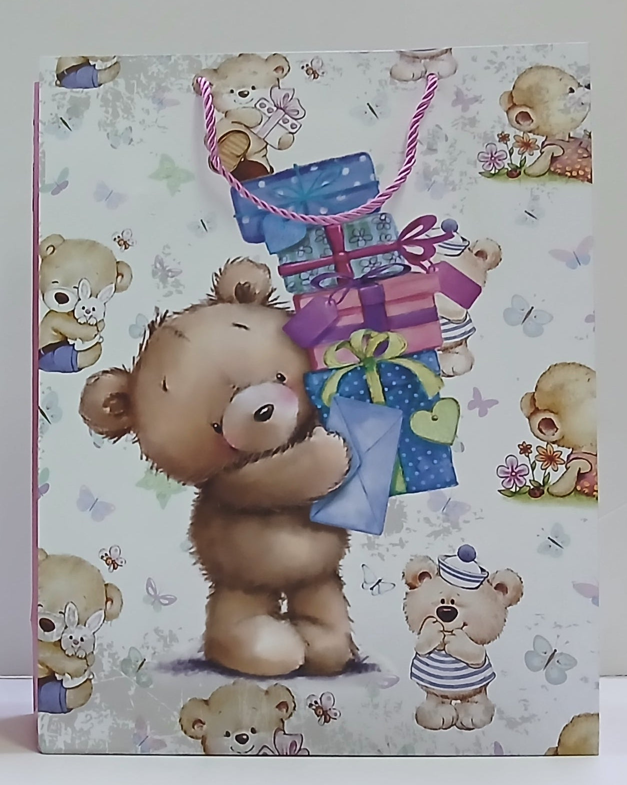 Gift Bag Bear: Pink - Large Size