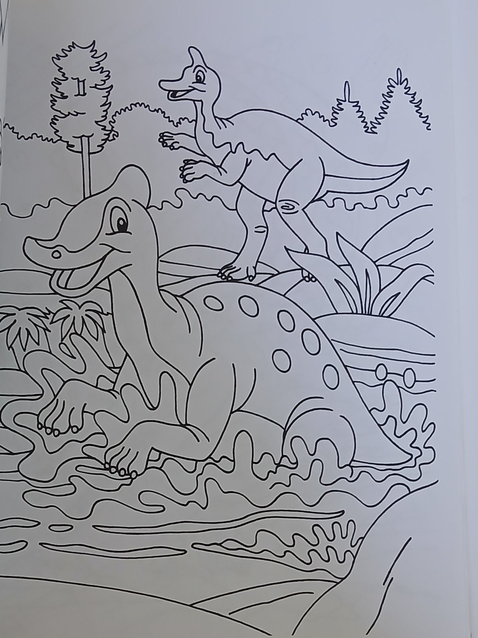 Colouring Book - Dinosaurs - 96 Pages of Colouring Fun - كتاب تلوين - ديناصورات - 96 صفحة من متعة التلوين